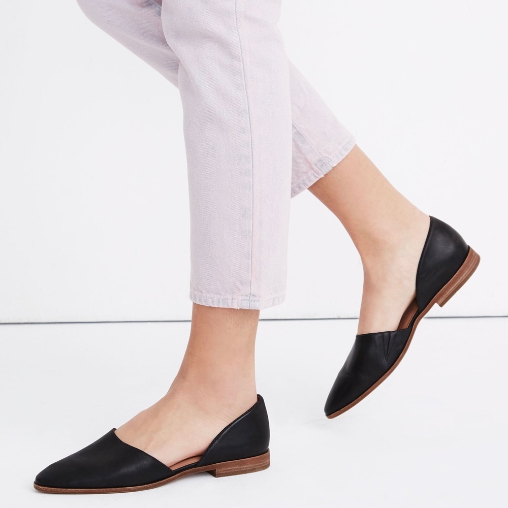 Madewell Black Leather Flats